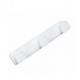 Patère 3 crochets, blanche