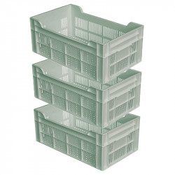 Lot de 3 caisses vert amande