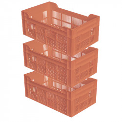 Lot de 3 caisses terracotta