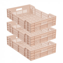 Lot de 3 caisses ajourées...