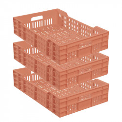 Lot de 3 caisses ajourées...