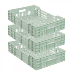 Lot de 3 caisses ajourées...