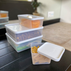 Boîte de rangement Cuisine Vaisselle Dust-Proof plat en plastique