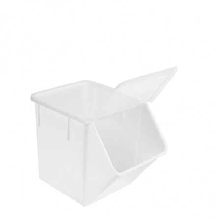 Grande boîte de rangement en plastique transparent avec couvercle - 47  litres