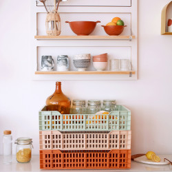 Lot de 3 caisses ajourées -...